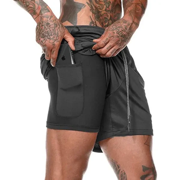 Shorts esportivo de corrida com bolso anti-furto - Image 2