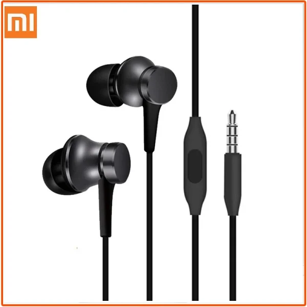 Xiaomi-Piston 3 Wired Bass Earphone, fone de ouvido intra-auricular com microfone, fone de ouvido original para telefone, Xiaomi, Samsung, Huawei, 3,5mm